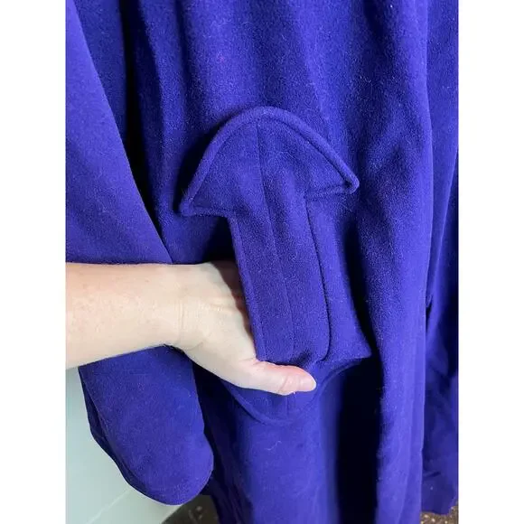 swing coat felted wool peter pan collar purple 1950s - Picture 4 of 9